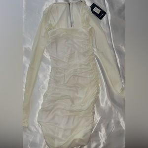 mesh white dress